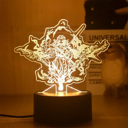 Lampe de Nuit 3D LED DEMON SLAYER | Lampe 3D LED représentant les personnages de Kimetsu no Yaiba parfaite pour illuminer une chambre avec une touche anime. Cette lampe est idéale comme décoration ou comme cadeau pour les enfants et les fans de l'anime