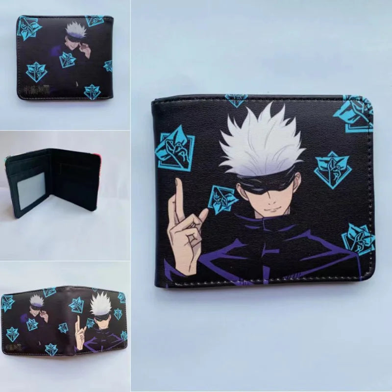 11.5x9cm Jujutsu Kaisen Wallet | Perfect bifold wallet for fans, this bifold design features compartments for bank cards, ID and change. Great for everyday use or as a cosplay accessory 