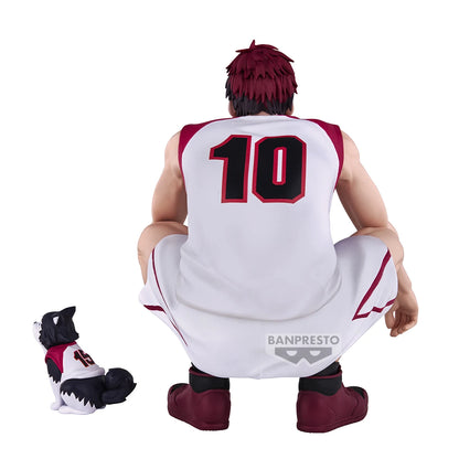 Figurines BANDAI BANPRESTO Kuroko's Basketball LAST GAME | Figurines d'anime de Kuroko, Kagami, Aomine, Akashi, Murasakibara, Kise et Midorima en position décontractée avec le chiot Kuro Junior. Idéal pour les fans et collectionneurs