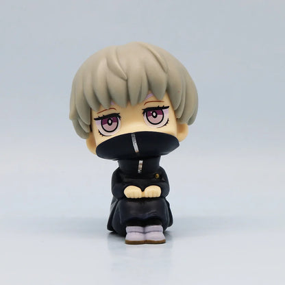 10cm Jujutsu Kaisen Figure | Pop figure representing Yuta Okkotsu, Toge Inumaki, Fushiguro Toji, Gojo Satoru and Geto Suguru. Perfect for Jujutsu Kaisen fans, this cute figure is ideal for collecting or as decoration. 