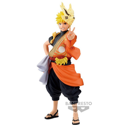 16cm Figurine Bandai Banpresto (édition limitée Naruto 20th Anniversary Clothing) | Figurines représentant Uchiha Sasuke et Uzumaki Naruto, célébrant le 20e anniversaire de Naruto Shippûden. Modèles détaillés, parfaits pour les fans et les collectionneurs