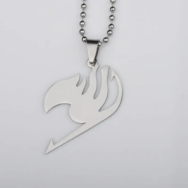 Fairy Tail Logo Metal Stainless Steel Necklace Cosplay Jewelry Anime Figure Pendant Accessories Fairy tails Jewelry