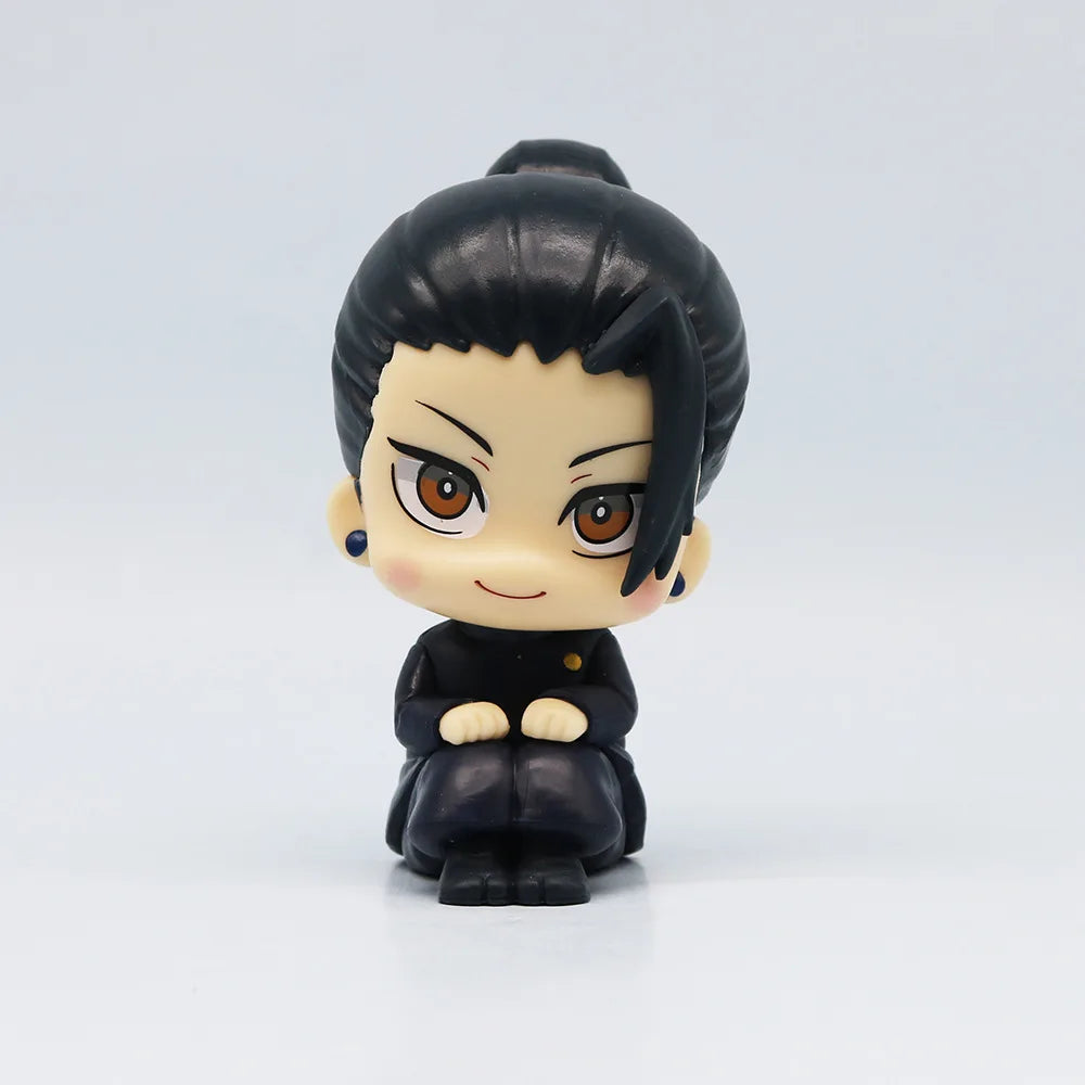 10cm Jujutsu Kaisen Figure | Pop figure representing Yuta Okkotsu, Toge Inumaki, Fushiguro Toji, Gojo Satoru and Geto Suguru. Perfect for Jujutsu Kaisen fans, this cute figure is ideal for collecting or as decoration. 