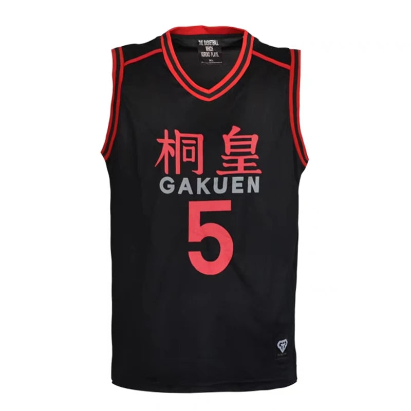 Ensemble Maillot et Short Kuroko's Basket | Uniforme scolaire GAKUEN inspiré de l'équipe d'Aomine Daiki. Ensemble sportswear comprenant un t-shirt et un short de basketball, idéal pour le cosplay, les événements sportifs ou comme cadeau pour les fans