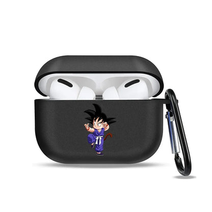 Étui de protection en silicone Dragon Ball Son Goku pour AirPods 1/2/3 Pro. Design coloré et mignon, idéal pour protéger vos écouteurs sans fil Bluetooth