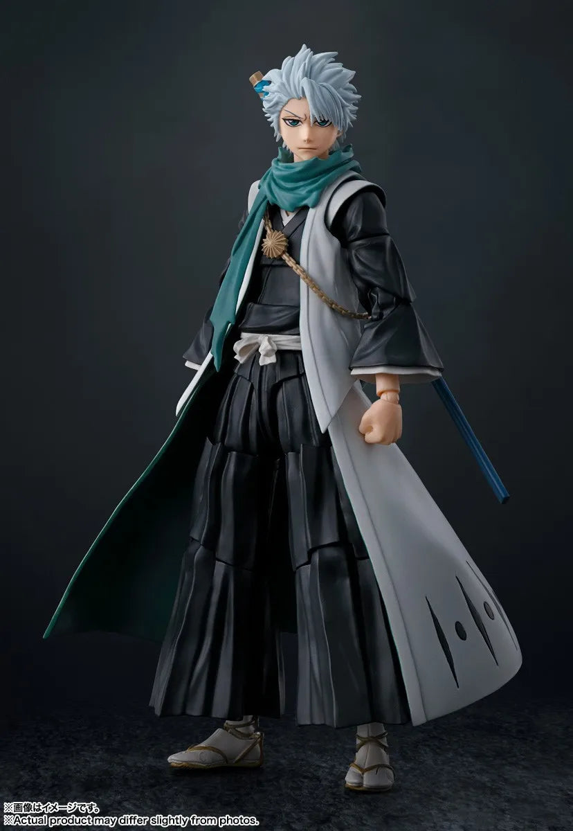 Figura BANDAI de edición limitada Original SHFiguarts Bleach Thousand-Year Blood War | Echa un vistazo a la figura de acción de Toshiro Hitsugaya. Esta figura captura los detalles del Capitán Hitsugaya en su forma definitiva. 