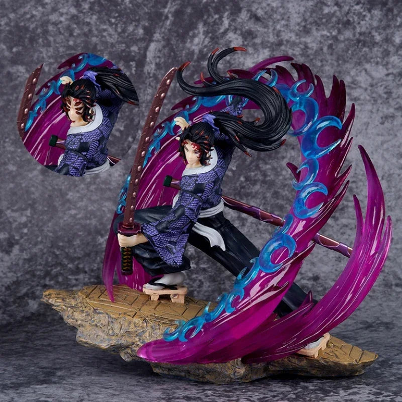 Figura Demon Slayer de 23 cm | Figura que representa a Kokushibo y Yoriichi en acción con efectos de luz. Un regalo ideal para coleccionistas y fans de Kimetsu no Yaiba 