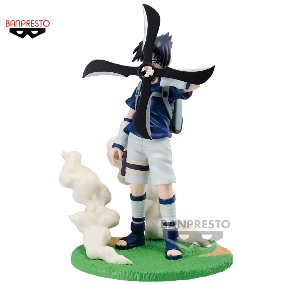 12cm Bandai Banpresto Figure (Memorable Saga Edition) Naruto | Sasuke Uchiha Anime Action Figure Model PVC Collectible Ornament. A perfect gift for Naruto fans and kids