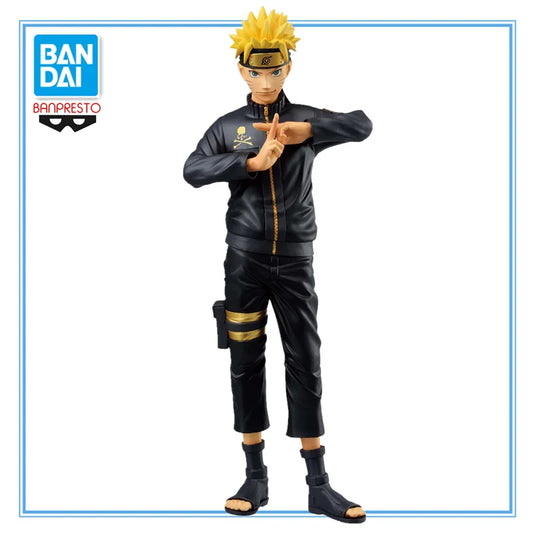 Figura original BANDAI BANPRESTO de 27 cm (Grandista Shinobi Relations Naruto Black Version) en edición limitada de 3 copias, modelo de coleccionista poco común, ideal para coleccionistas y los mayores fanáticos de Naruto.