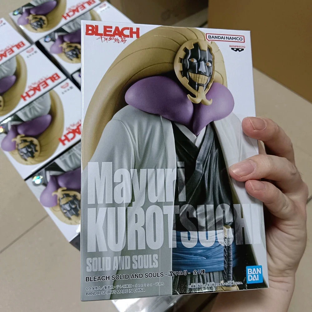 16cm Banpresto Figurine Bleach | Figurine originale de Kurotsuchi Mayuri de la collection Banpresto Solid and Souls. Ce modèle d'action détaillé est parfait pour les amateurs de Bleach, avec une finition soignée et un design unique