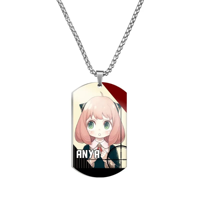 Collar ESPÍA×FAMILIAR | Collar de cosplay inspirado en Spy x Family, con un colgante que representa a los miembros de la familia Forger. Esta elegante joyería es perfecta para las fanáticas del anime, ideal como accesorio de cosplay o como regalo.