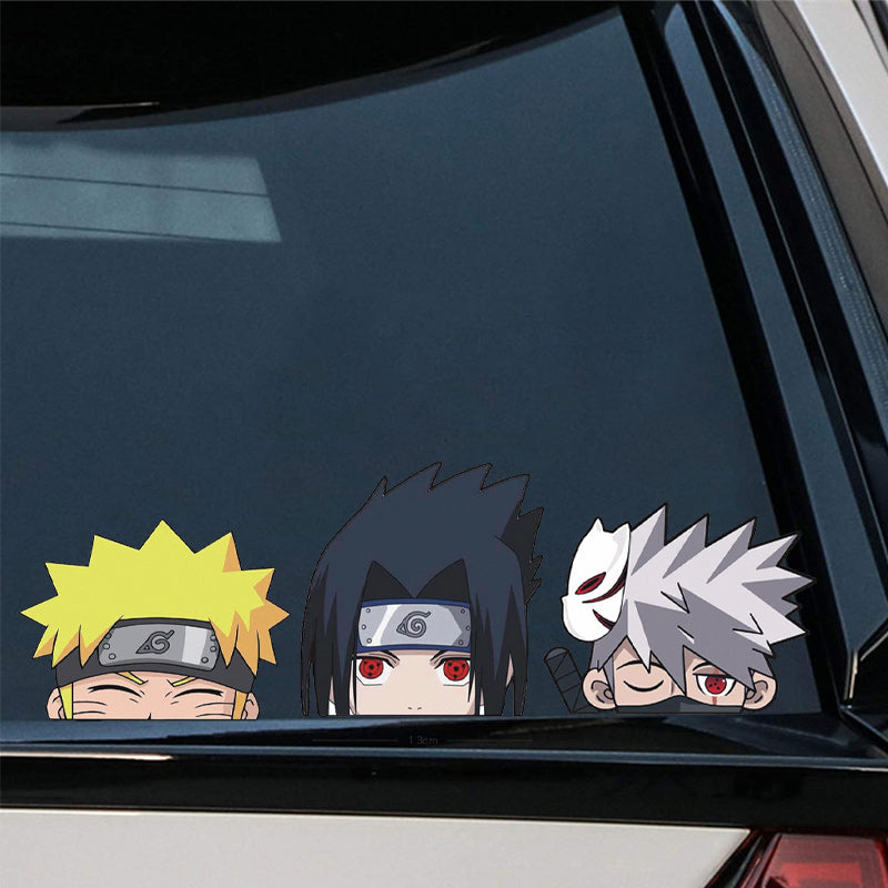 14*11cm Autocollant Imperméable des personnages de Naruto, idéal pour décorer voiture, ordinateur portable, fenêtre ou toute surface