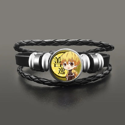 Bracelet Demon Slayer Kawaii | Bracelet mignon inspiré des personnages de Demon Slayer : Tanjirou, Nezuko, Giyuu, Zenitsu et Inosuke. Parfait pour les fans de l’anime, cet accessoire kawaii est idéal comme bijou ou cadeau unique