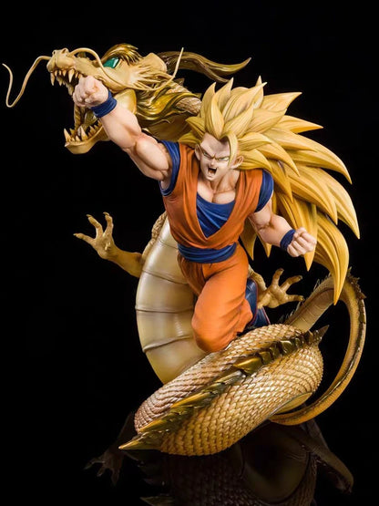 Figura de acción Dragon Ball de 20 cm | Goku Super Saiyan 3 Puño de Dragón. Modelo de coleccionista, ideal para fans y coleccionistas de Son Goku. 