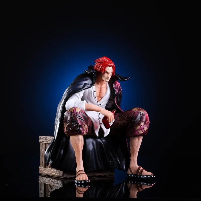 17cm Figurine One Piece | Figurine représentant Shanks le Roux, le célèbre Yonko. Parfaite pour les fans et collectionneurs, cette figurine est idéale pour décorer et enrichir toute collection d’anime