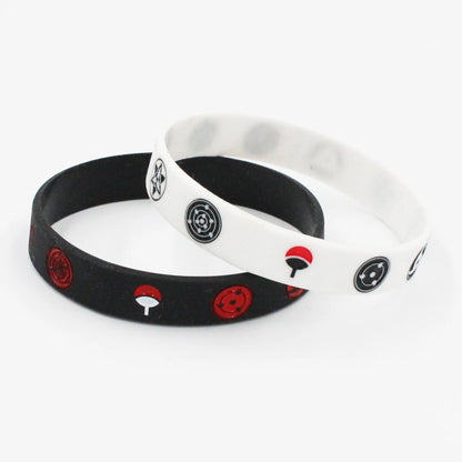 Bracelet en silicone Naruto avec embnlème Uchiha et Sharingan, accessoire tendance, idéal comme cadeau