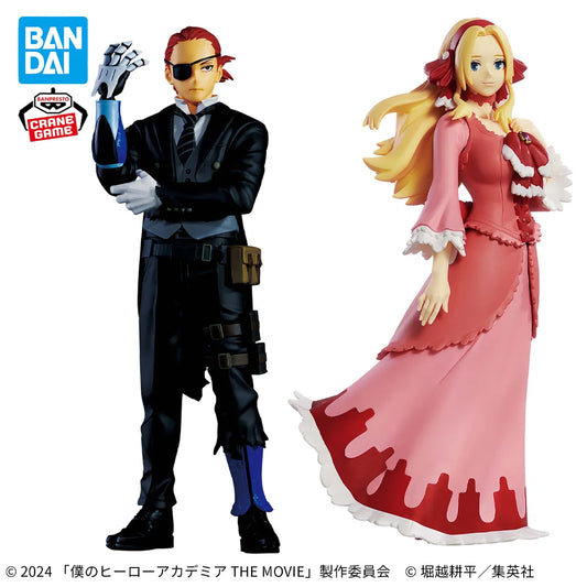 16-17cm Figurines BANPRESTO My Hero Academia | Figurine authentique représentant Anna Shelbino et Giulio Gandini de My Hero Academia: Your Next The Movie. Modèle original, parfait pour les collectionneurs et les fans d’anime