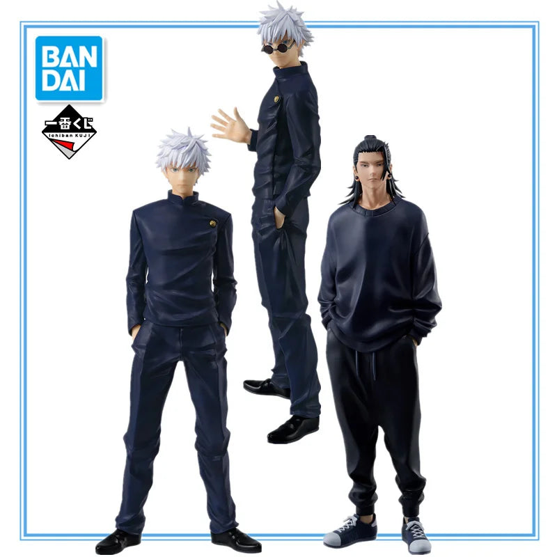 Edition limitée Bandai Jujutsu Kaisen Ichiban KUJI | Figurines en PVC mesurant 20cm de Satoru Gojo et Geto Suguru de Jujutsu Kaisen. Des modèles de collection idéals pour les fans de l'anime, parfait comme cadeau