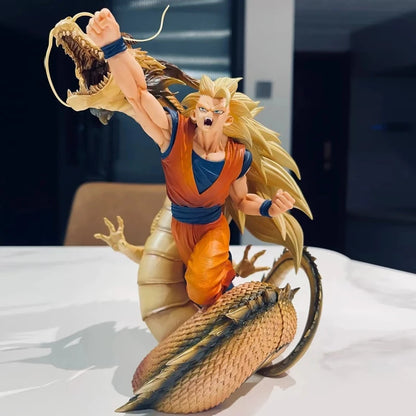 Figura de acción Dragon Ball de 20 cm | Goku Super Saiyan 3 Puño de Dragón. Modelo de coleccionista, ideal para fans y coleccionistas de Son Goku. 