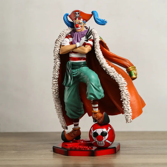 25cm Figurine One Piece | Figurine représentant Buggy le Clown, l'un des Quatre Empereurs dans One Piece. Idéal pour les collectionneurs et fans d'anime, cette statue est parfaite pour une collection unique ou comme pièce de décoration