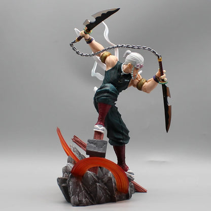 Figura Demon Slayer de 27 cm | Estatua de calidad que representa a Uzui Tengen con dos cabezas intercambiables. Ideal para coleccionistas de artículos de Kimetsu no Yaiba. ¡Perfecto como regalo para los fanáticos del anime! 