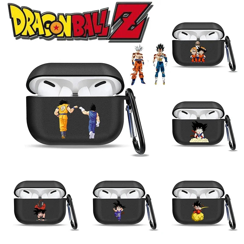 Étui de protection en silicone Dragon Ball Son Goku pour AirPods 1/2/3 Pro. Design coloré et mignon, idéal pour protéger vos écouteurs sans fil Bluetooth