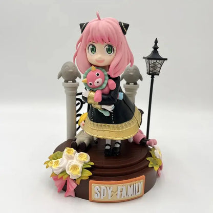 Figura ESPÍA×FAMILIAR de 20cm | Figura que representa a Anya Forger con 2 caras intercambiables, modelo coleccionable Kawaii para fans del anime 