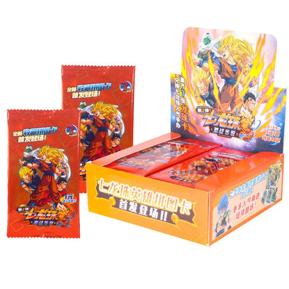 Boîtes de Cartes de Collection Dragon Ball avec Goku, Vegeta et les Saiyans. Cartes brillantes idéal pour les batailles. Un cadeau idéal pour les enfants et les fans de l'anime !