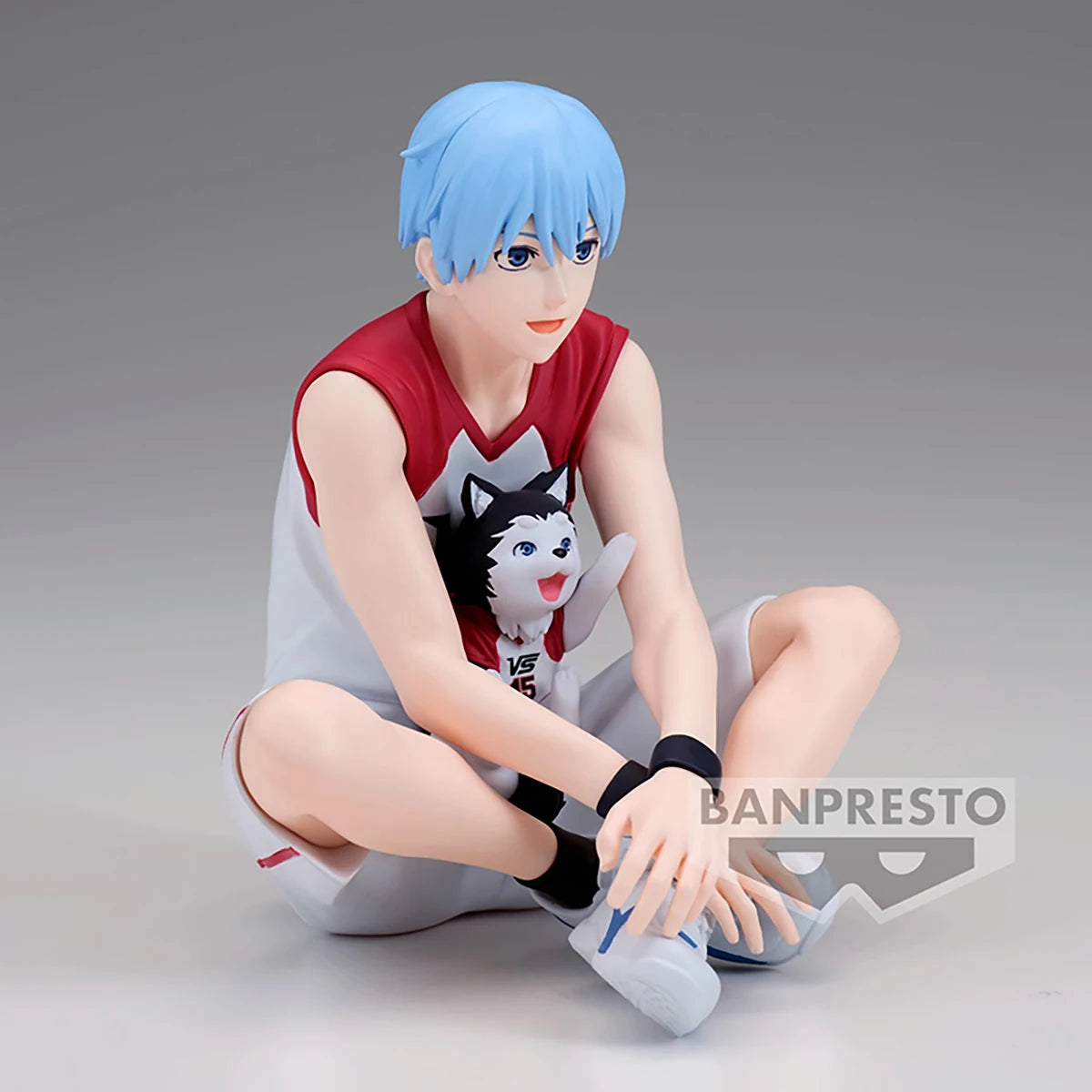 Figurines BANDAI BANPRESTO Kuroko's Basketball LAST GAME | Figurines d'anime de Kuroko, Kagami, Aomine, Akashi, Murasakibara, Kise et Midorima en position décontractée avec le chiot Kuro Junior. Idéal pour les fans et collectionneurs