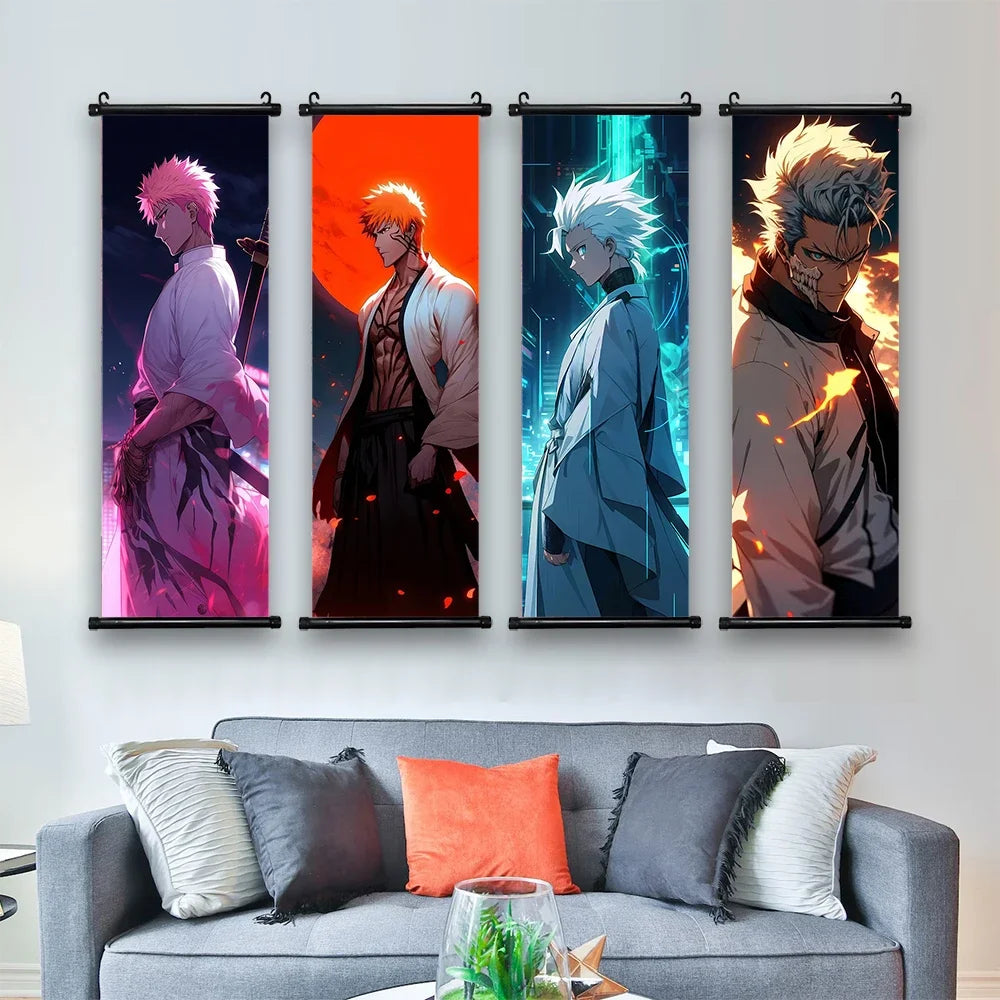 Póster Decorativo LEJÍA | Decora tu espacio con este póster de pared que representa a Kurosaki Ichigo. Ideal para aficionados, este rollo de lienzo añade un toque artístico a cualquier interior.