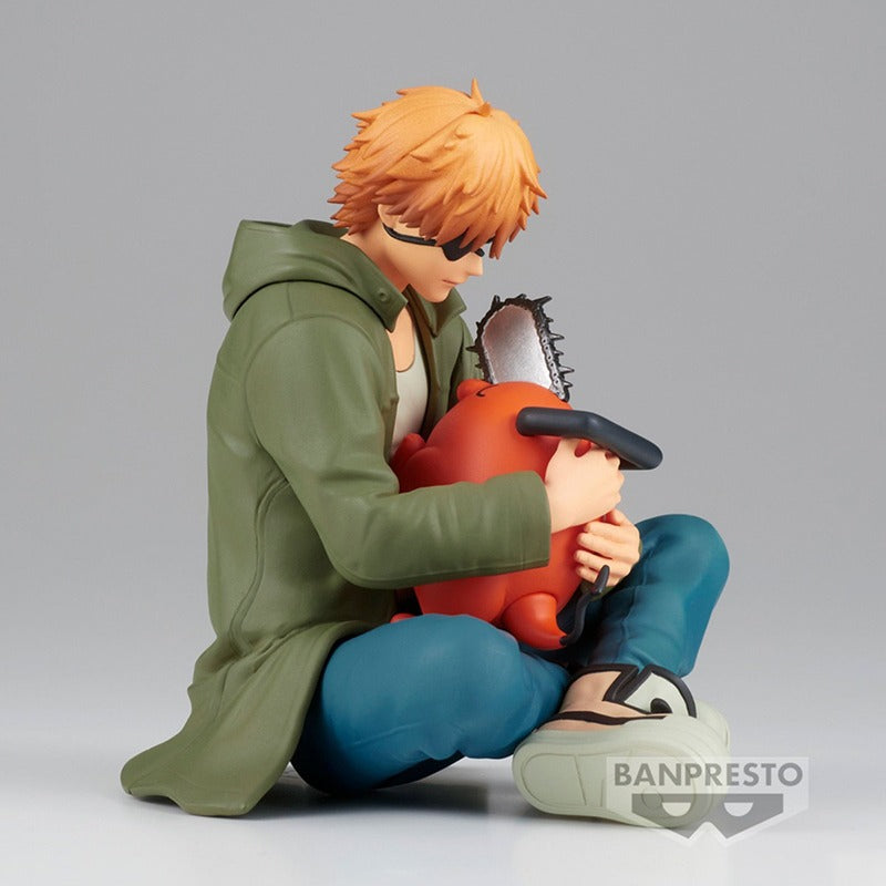 12cm Figurine Bandai Banpresto (Break Time Collection Vol. 1) Chainsaw Man | Modèle d'action de Denji & Pochita, parfait comme cadeau pour les collectionneurs et fans d'anime