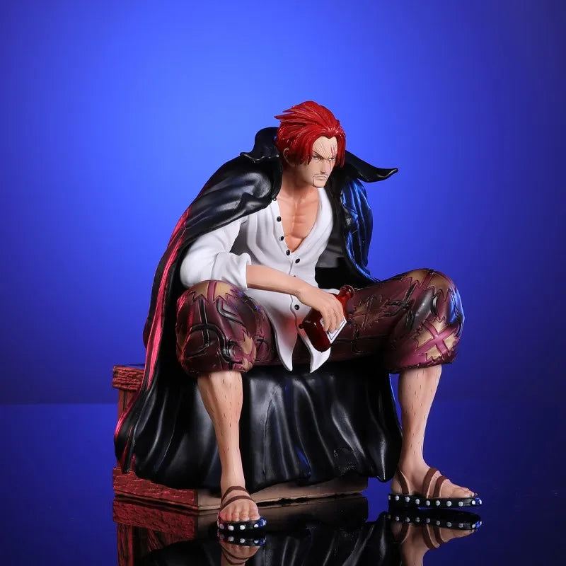 17cm Figurine One Piece | Figurine représentant Shanks le Roux, le célèbre Yonko. Parfaite pour les fans et collectionneurs, cette figurine est idéale pour décorer et enrichir toute collection d’anime