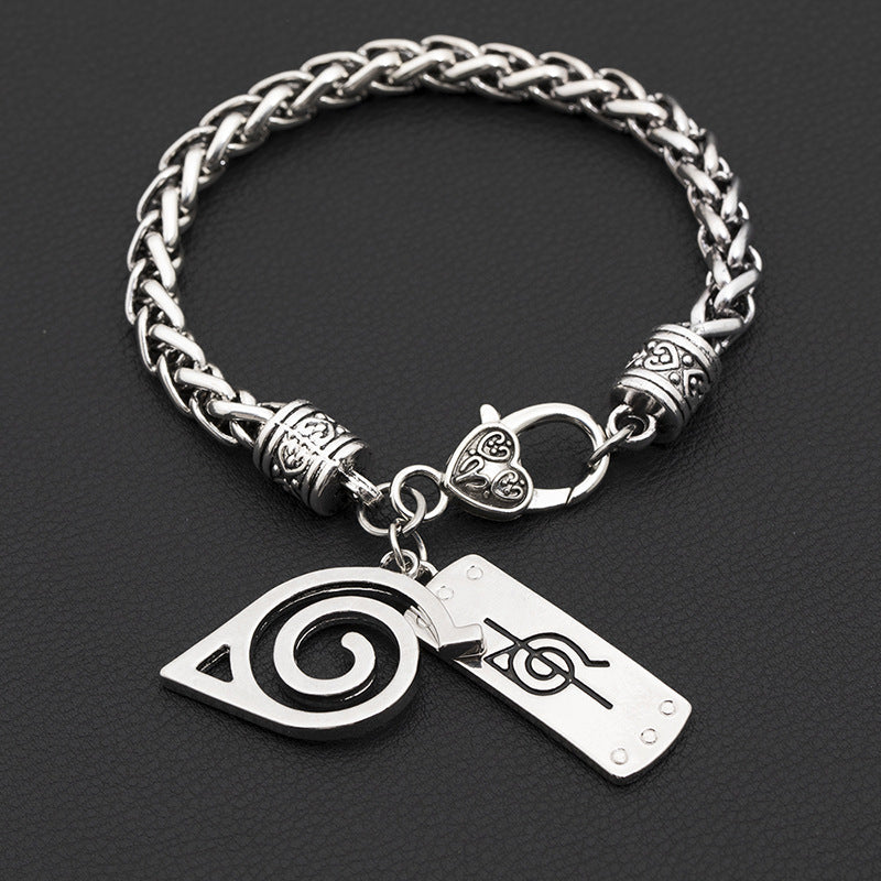 Bracelets Ninja en Métal Naruto, cosplay pour hommes et femmes, bracelet à la mode, accessoire classique idéal comme cadeau