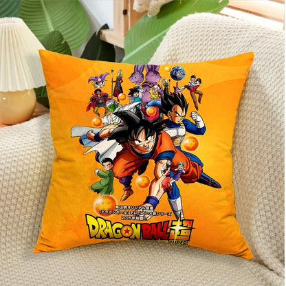 45*45cm Taie d'oreiller Dragon Ball Z. Idéal pour la décoration de chambre, voiture ou lit. Un cadeau parfait pour les fans de l'anime