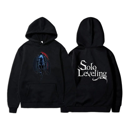 Sudadera de nivelación en solitario ? Sudadera con capucha de lana de otoño con estampado gráfico de Sung Jin-Woo. Estilo oversize, streetwear Harajuku, unisex, ideal para fans del manga y el anime.