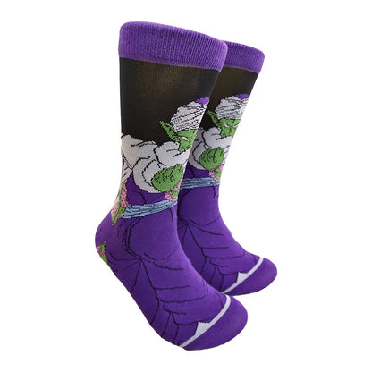 Chaussettes Dragon Ball  | Chaussettes en coton longues et respirantes avec imprimé des personnages de DBZ. Style hip-hop, idéales pour les amateurs de skateboard et les fans de Dragon Ball