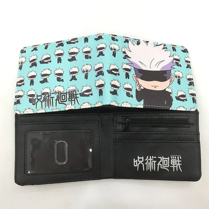 11.5x9cm Jujutsu Kaisen Wallet | Perfect bifold wallet for fans, this bifold design features compartments for bank cards, ID and change. Great for everyday use or as a cosplay accessory 