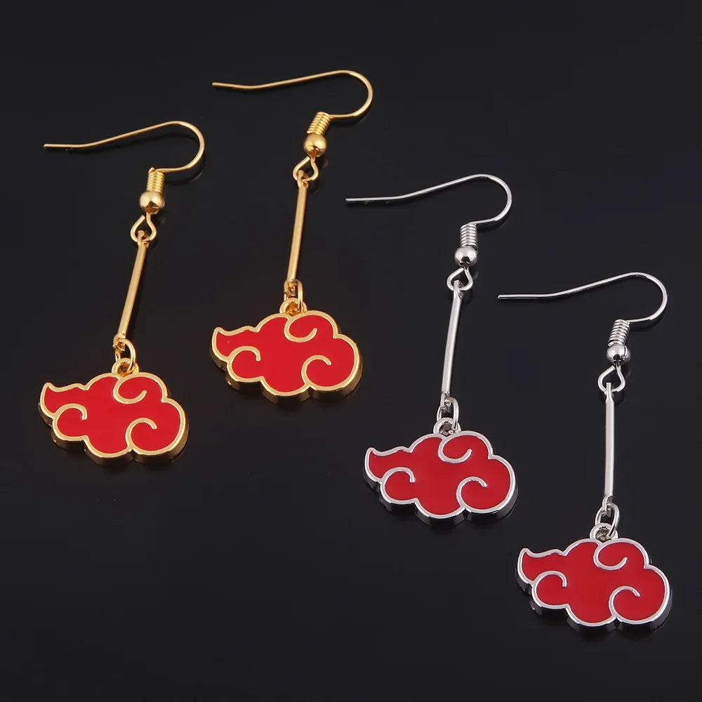 Boucles d'oreilles pendantes Naruto Sharingan Akatsuki, accessoires de cosplay, parfaites pour fêtes, cadeau pour hommes et femmes