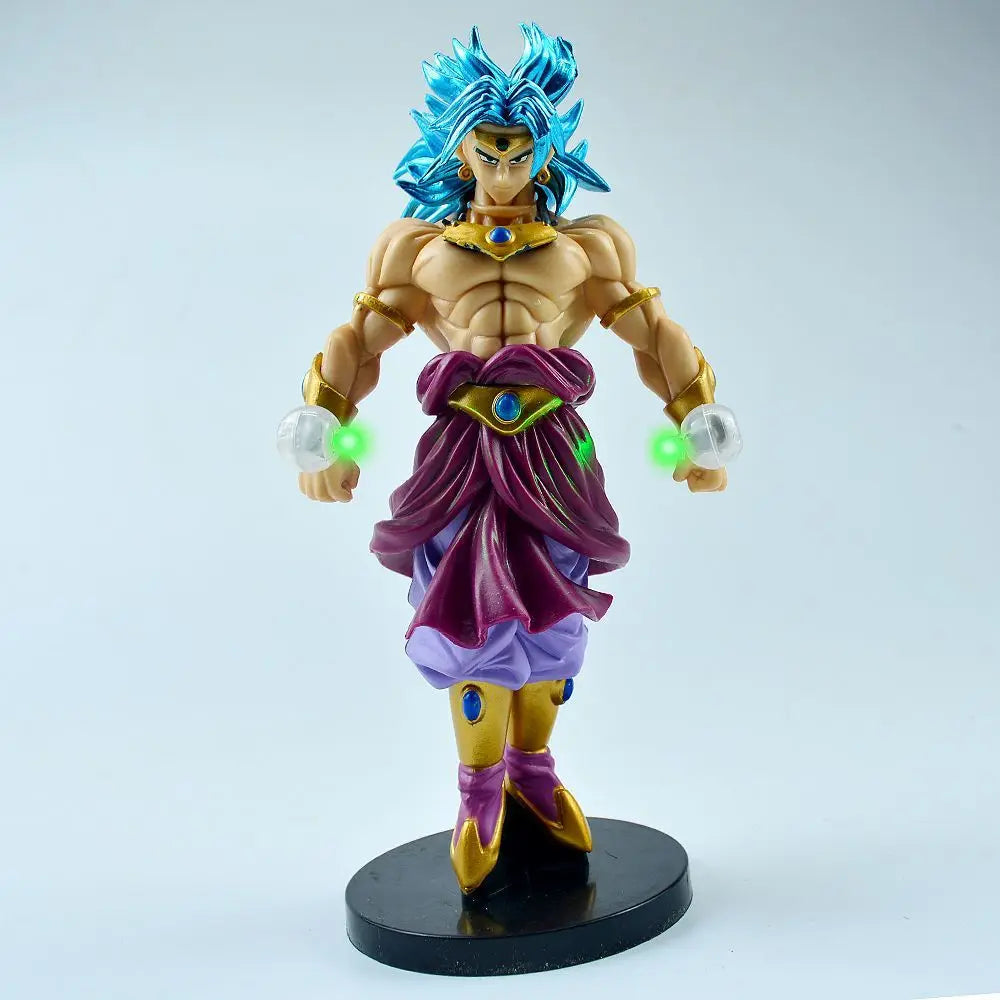 Figura Dragon Ball de 20cm | Figura Broly con iluminación LED integrada. ¡Este modelo de coleccionista es ideal para coleccionistas y fanáticos de Dragon Ball Z! 