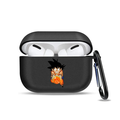 Étui de protection en silicone Dragon Ball Son Goku pour AirPods 1/2/3 Pro. Design coloré et mignon, idéal pour protéger vos écouteurs sans fil Bluetooth