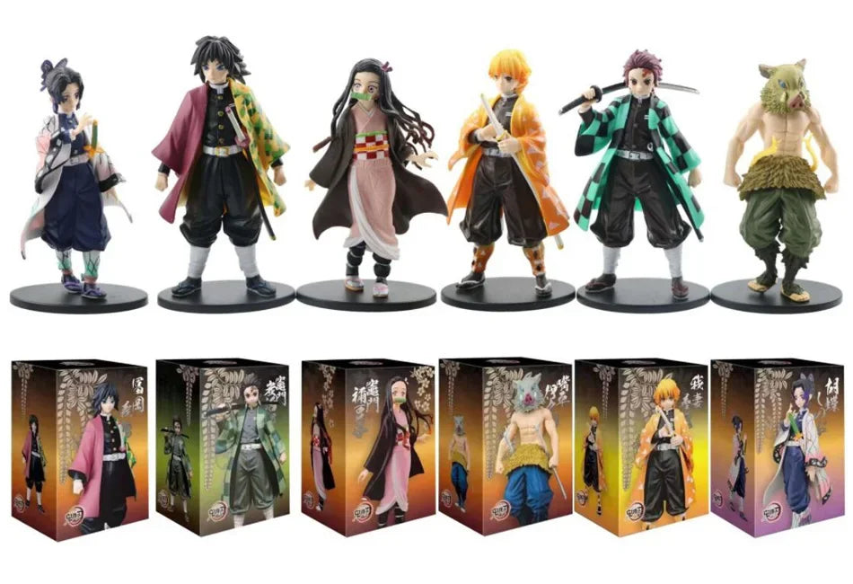 16cm Figurines Demon Slayer | Figurines détaillées des personnages de Demon Slayer en mode guerrier. Parfaite pour les fans et les collectionneurs