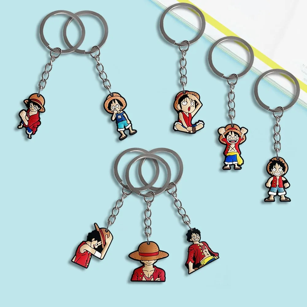 20Pièces Porte-clés | One Piece figurine pendentif universel pour voitures, accessoire, cadeau d'anniversaire