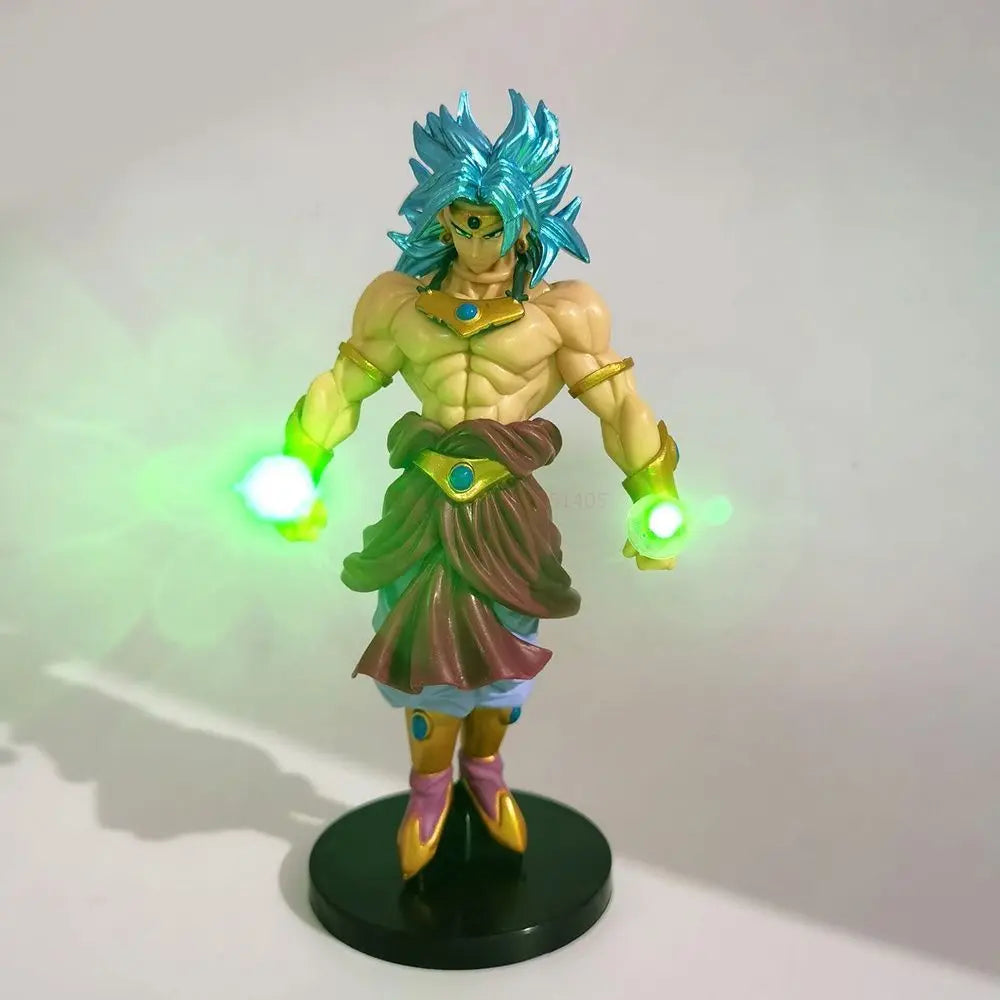 Figura Dragon Ball de 20cm | Figura Broly con iluminación LED integrada. ¡Este modelo de coleccionista es ideal para coleccionistas y fanáticos de Dragon Ball Z! 