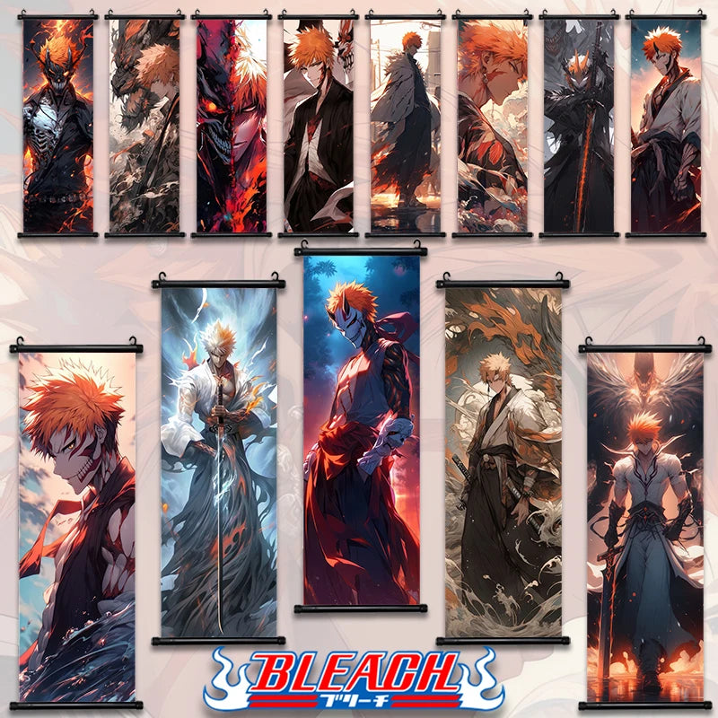 Póster Decorativo LEJÍA | Decora tu espacio con este póster de pared que representa a Kurosaki Ichigo. Ideal para aficionados, este rollo de lienzo añade un toque artístico a cualquier interior.