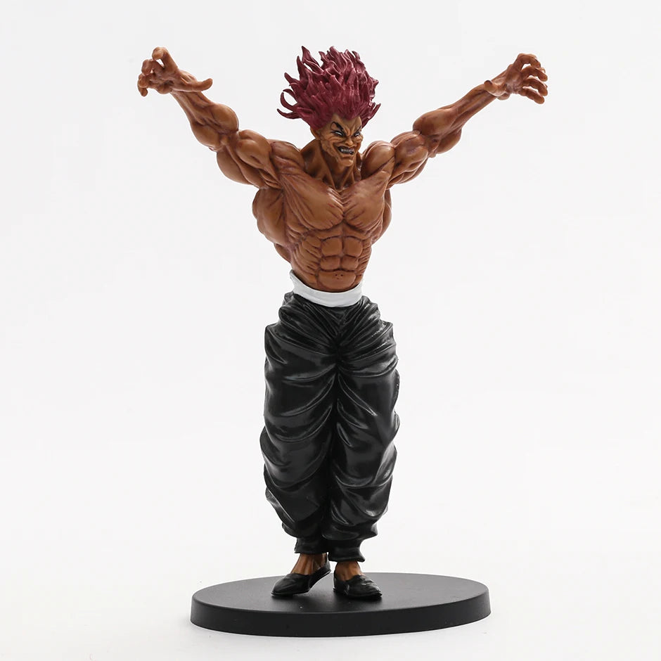 22cm Figurine BAKI | Figurine en PVC de qualité représentant Hanma Yujiro dans sa posture de combat.  Idéal pour décoration et collection et parfait pour les fans de Baki the Grappler