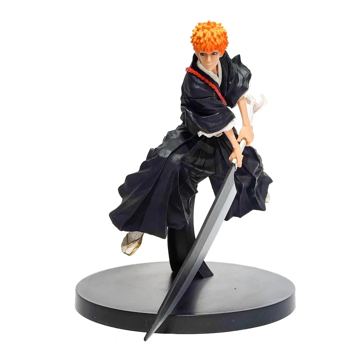 17cm Figurine BLEACH | Figurine en posture dynamique de Kurosaki Ichigo, brandissant son épée. Cette figurine est un superbe ajout pour toute collection d’action ou comme cadeau pour les fans de l’anime