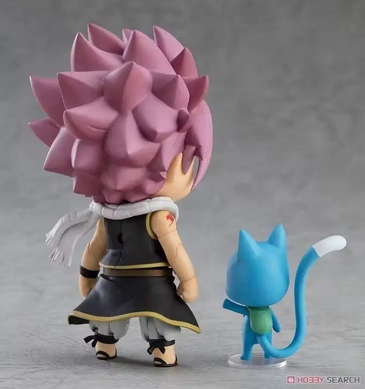 10cm Figurine Fairy Tail | Figurine articulée de Natsu Dragnir (E.N.D.) et Happy en PVC. Idéal pour les collectionneurs et comme cadeau de Noël