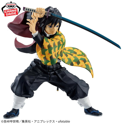 17cm Figurine officielle Banpresto Demon Slayer | Figurine représentant Tomioka Giyuu (Kimetsu no Yaiba). Modèle détaillé pour collectionneurs et fans d'anime