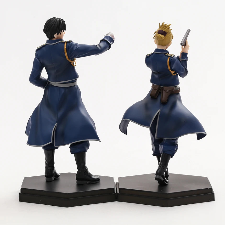 Figura Alquimista Fullmetal de 17 cm | Figuras detalladas de POP UP PARADE de Roy Mustang y Riza Hawkeye. Ideal para fanáticos y coleccionistas del anime.