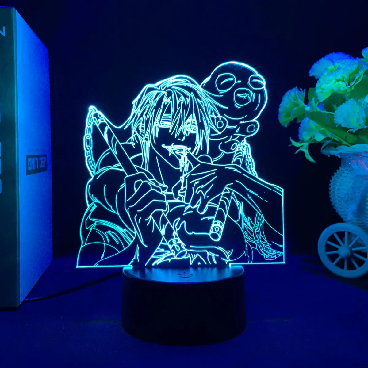 Jujutsu Kaisen LED Night Light with Acrylic Figures. Perfect for kids or anime fans, this lamp is ideal as a birthday gift 